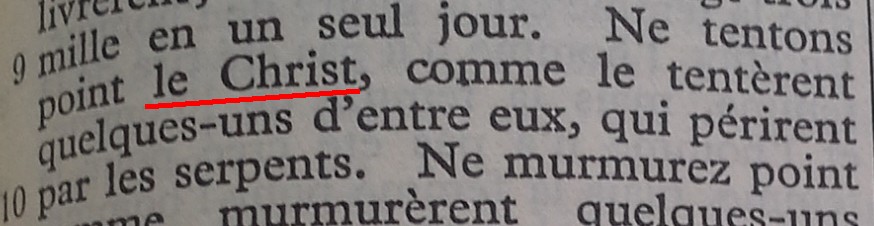 1 Cor 10:9 NT Crampon closer