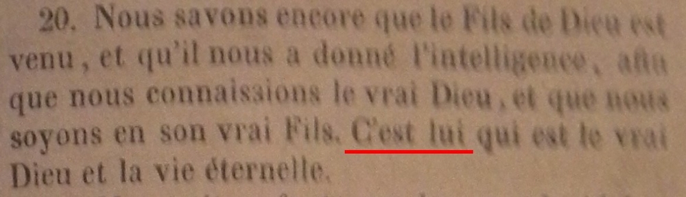Genoude 1880 1 Jean 5:20 (détail)