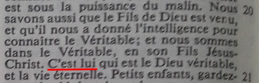 Segond 1910 1 Jean 5:20 (détail)