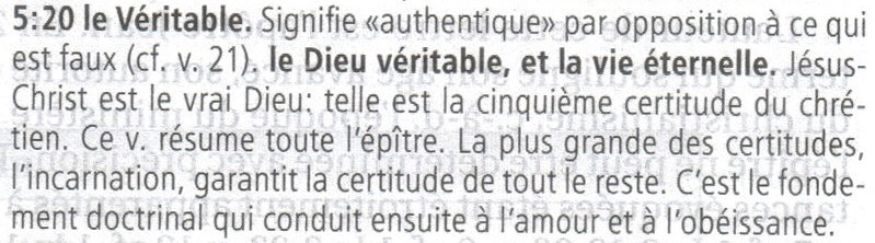 Note John MacArthur 1 Jean 5:20