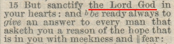 Détail 1 Pierre 3:15 Oxford 1848